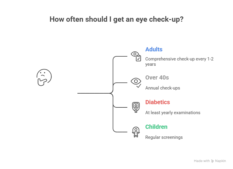 5 Signs You Need an Eye Check-up in Wakad (And What Actually Happens During Your Visit) 1 Recommended Eye Check up Frequency by Age and Health Condition